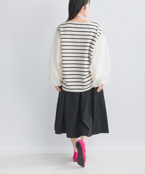 PICCIN(ピッチン)の「【WEB限定】スポンジリバー袖ボリュームプルオーバー(Tシャツ/カットソー・レディース・オフホワイト/ブラック系その他/グレー・M/S/L)」の18枚目の写真