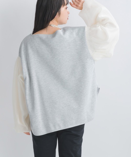 PICCIN(ピッチン)の「【WEB限定】スポンジリバー袖ボリュームプルオーバー(Tシャツ/カットソー・レディース・オフホワイト/ブラック系その他/グレー・M/S/L)」の21枚目の写真