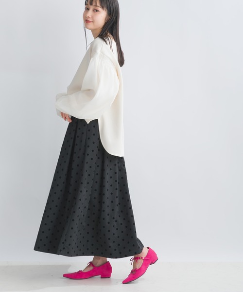 PICCIN(ピッチン)の「【WEB限定】スポンジリバー袖ボリュームプルオーバー(Tシャツ/カットソー・レディース・オフホワイト/ブラック系その他/グレー・M/S/L)」の9枚目の写真