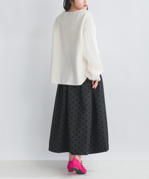 PICCIN(ピッチン)の「【WEB限定】スポンジリバー袖ボリュームプルオーバー(Tシャツ/カットソー・レディース・オフホワイト/ブラック系その他/グレー・M/S/L)」の10枚目の写真