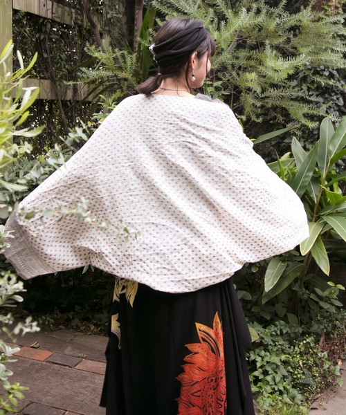 チャイハネ(チャイハネ)の「【チャイハネ】ハクリィWAYストール(ストール/ショール・レディース・グリーン/ピンク/ブラック/ベージュ/オレンジ・FREE)」の15枚目の写真