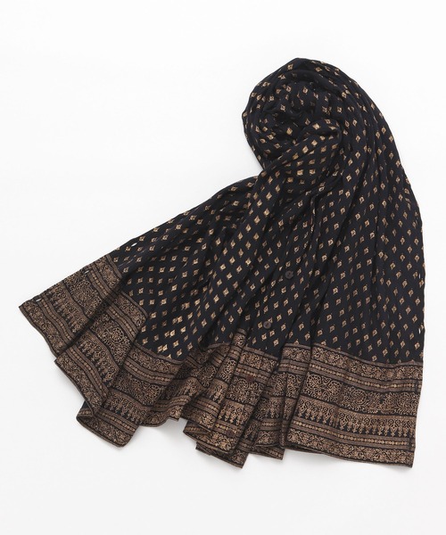 チャイハネ(チャイハネ)の「【チャイハネ】ハクリィWAYストール(ストール/ショール・レディース・グリーン/ピンク/ブラック/ベージュ/オレンジ・FREE)」の8枚目の写真