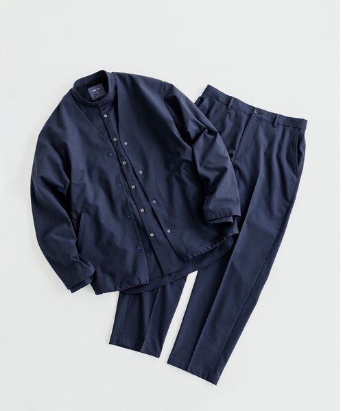 green label relaxing（グリーンレーベルリラクシング）の「FREELITCH WIDE U/P パンツ -2WAYストレッチ・防シワ・吸水速乾-（その他パンツ・メンズ・ブラック/ネイビー・L/XL/M/S）」の4枚目の写真