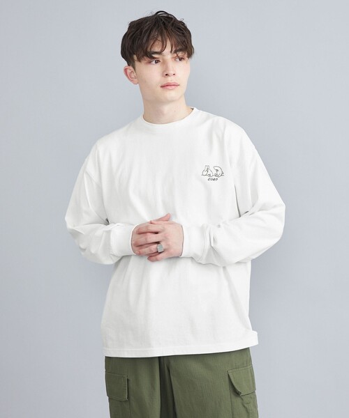 coen（コーエン）の「【WEB限定】Ryo　Kaneyasu×コーエンベアロングスリーブTシャツ（Tシャツ/カットソー・メンズ・ライトブルー/ホワイト/ブラック/ベージュ・S/M/L/XL）」の6枚目の写真