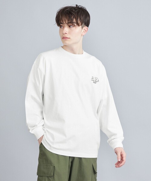 coen（コーエン）の「【WEB限定】Ryo　Kaneyasu×コーエンベアロングスリーブTシャツ（Tシャツ/カットソー・メンズ・ライトブルー/ホワイト/ブラック/ベージュ・S/M/L/XL）」の7枚目の写真