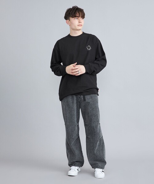 coen（コーエン）の「【WEB限定】Ryo　Kaneyasu×コーエンベアロングスリーブTシャツ（Tシャツ/カットソー・メンズ・ライトブルー/ホワイト/ブラック/ベージュ・S/M/L/XL）」の16枚目の写真