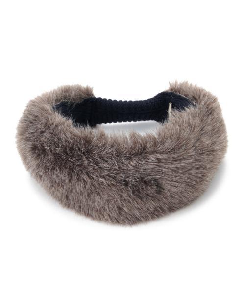 BEAMS BOY（ビームスボーイ）の「Cableami×BEAMS BOY / ファー ヘアバンド 15FW（ヘアバンド・レディース・グレー/ネイビー・ONE SIZE）」の10枚目の写真