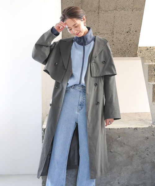 LEPSIM(レプシィム)の「マルチWAYトレンチコート 987534(トレンチコート・レディース・チャコールグレー/ベージュ/アイボリー・FREE)」の2枚目の写真