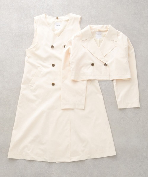 LEPSIM(レプシィム)の「マルチWAYトレンチコート 987534(トレンチコート・レディース・チャコールグレー/ベージュ/アイボリー・FREE)」の4枚目の写真