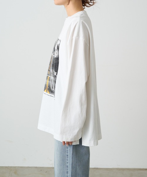 PUAL CE CIN（ピュアルセシン）の「フォトプリントロングスリーブカットソー（Tシャツ/カットソー・レディース・ホワイト系その他/ホワイト系その他2・FREE）」の11枚目の写真