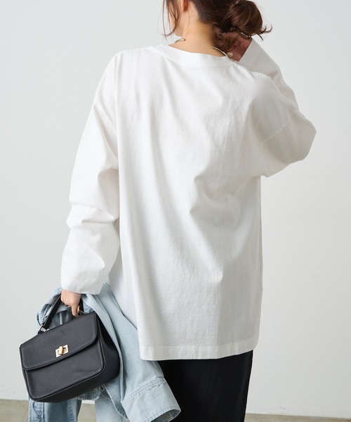 PUAL CE CIN（ピュアルセシン）の「フォトプリントロングスリーブカットソー（Tシャツ/カットソー・レディース・ホワイト系その他/ホワイト系その他2・FREE）」の21枚目の写真