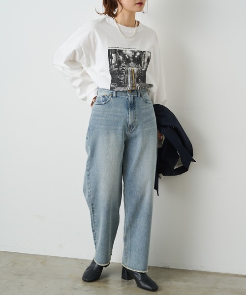 PUAL CE CIN（ピュアルセシン）の「フォトプリントロングスリーブカットソー（Tシャツ/カットソー・レディース・ホワイト系その他/ホワイト系その他2・FREE）」の8枚目の写真