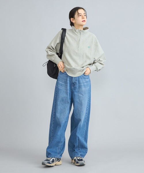 coen(コーエン)の「§【CEC】ヘビーオンス刺繍ハーフジップスウェット(WEB限定カラー)(スウェット・レディース・グレー/ネイビー/パープル/イエロー・FREE)」の14枚目の写真