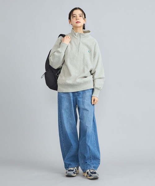 coen(コーエン)の「§【CEC】ヘビーオンス刺繍ハーフジップスウェット(WEB限定カラー)(スウェット・レディース・グレー/ネイビー/パープル/イエロー・FREE)」の16枚目の写真