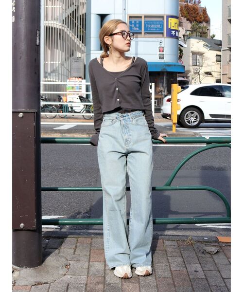 Ungrid（アングリッド）の「ショートカットアンサンブル（Tシャツ/カットソー・レディース・レッド/チャコールグレー/オフホワイト・FREE）」の16枚目の写真