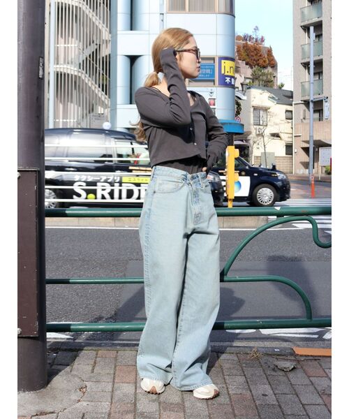 Ungrid（アングリッド）の「ショートカットアンサンブル（Tシャツ/カットソー・レディース・レッド/チャコールグレー/オフホワイト・FREE）」の17枚目の写真