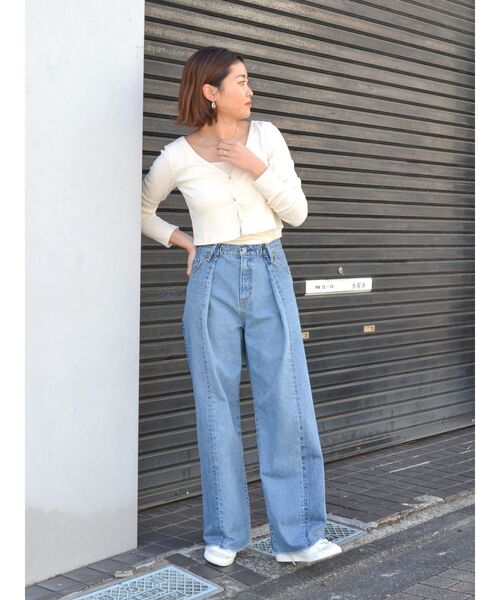 Ungrid（アングリッド）の「ショートカットアンサンブル（Tシャツ/カットソー・レディース・レッド/チャコールグレー/オフホワイト・FREE）」の21枚目の写真