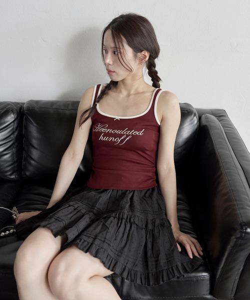 UNE MANSION（ユヌマンション）の「【ショート丈＆ロング丈 】【 2color ／ 2lengths 】フリルレースポップコーンティアードギャザースカート（スカート・レディース・ホワイト系その他/ホワイト/ブラック/ブラック系その他・FREE）」の21枚目の写真