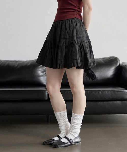 まき様リクエスト2点おまとめ❣️ 組曲×高級ユンサ スーツ イエナ スカート 2color ／ 2lengths ショート丈とロング丈で丈感を自由に選べる