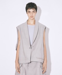 double-end british  chino cloth vest