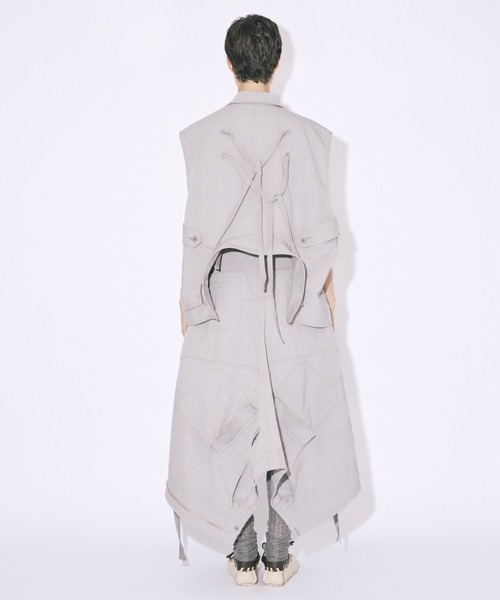 beautiful people(ビューティフルピープル)の「double-end british chino cloth vest(ベスト・レディース・グレー・36)」の8枚目の写真