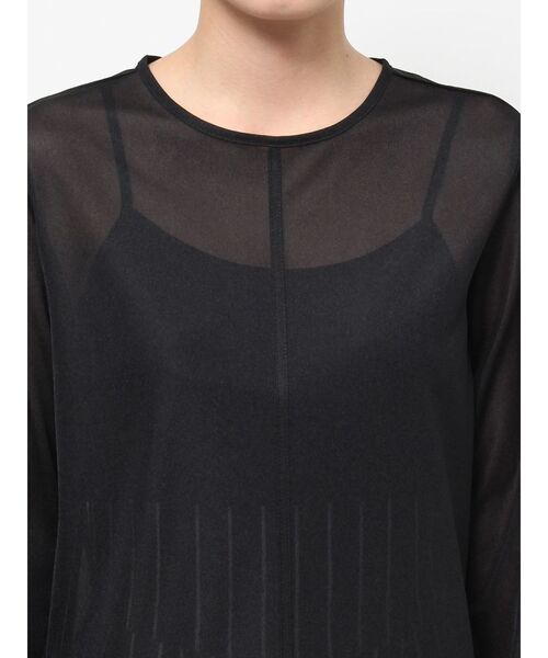 LAGUNAMOON（ラグナムーン）の「シアーロングスリットプルオーバー（Tシャツ/カットソー・レディース・ブラック/ホワイト・FREE）」の13枚目の写真