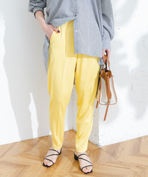 F by ROSSO サテンテーパードカラーパンツ