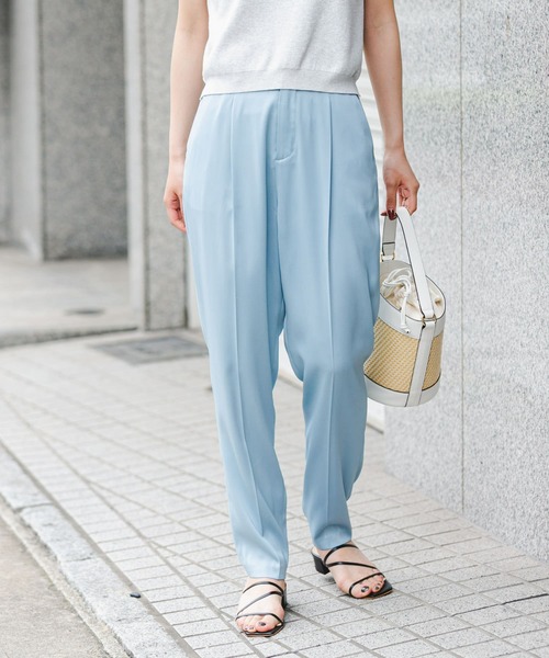 F by ROSSO（エフバイロッソ）の「F by ROSSO　サテンテーパードカラーパンツ（その他パンツ・レディース・ブルー/イエロー・36/38）」の11枚目の写真