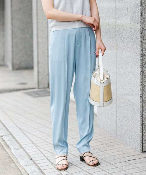 F by ROSSO（エフバイロッソ）の「F by ROSSO　サテンテーパードカラーパンツ（その他パンツ・レディース・ブルー/イエロー・36/38）」の12枚目の写真