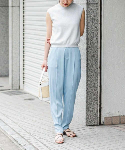 F by ROSSO（エフバイロッソ）の「F by ROSSO　サテンテーパードカラーパンツ（その他パンツ・レディース・ブルー/イエロー・36/38）」の13枚目の写真