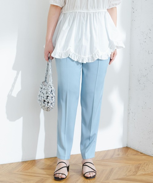 F by ROSSO（エフバイロッソ）の「F by ROSSO　サテンテーパードカラーパンツ（その他パンツ・レディース・ブルー/イエロー・36/38）」の19枚目の写真