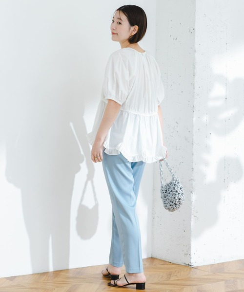 F by ROSSO（エフバイロッソ）の「F by ROSSO　サテンテーパードカラーパンツ（その他パンツ・レディース・ブルー/イエロー・36/38）」の22枚目の写真