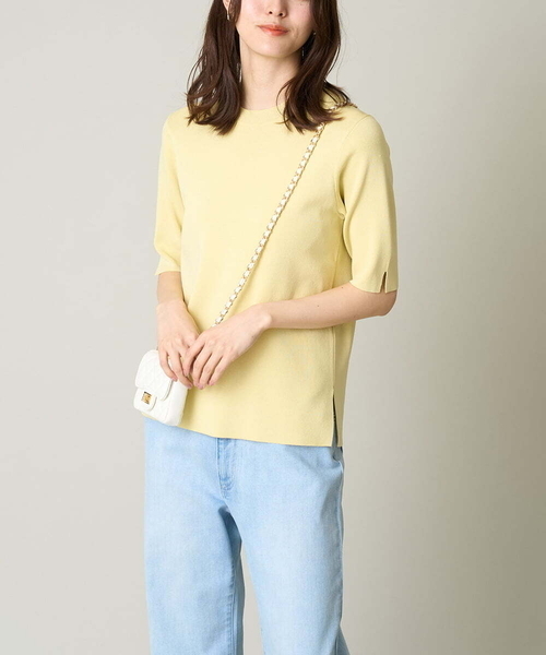 a.v.v(アーヴェヴェ)の「【洗える/UVカット】クルーネックニット(ニット/セーター・レディース・ホワイト/ライトグレー/アイボリー/ブラック/ライトイエロー/ブルー/ベージュ/オレンジ/グリーン/レッド/ブラウン・40/38/36/42/34)」の10枚目の写真