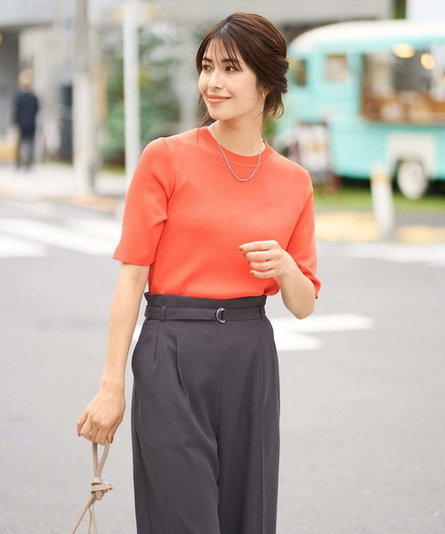 a.v.v(アーヴェヴェ)の「【洗える/UVカット】クルーネックニット(ニット/セーター・レディース・ホワイト/ライトグレー/アイボリー/ブラック/ライトイエロー/ブルー/ベージュ/オレンジ/グリーン/レッド/ブラウン・40/38/36/42/34)」の17枚目の写真