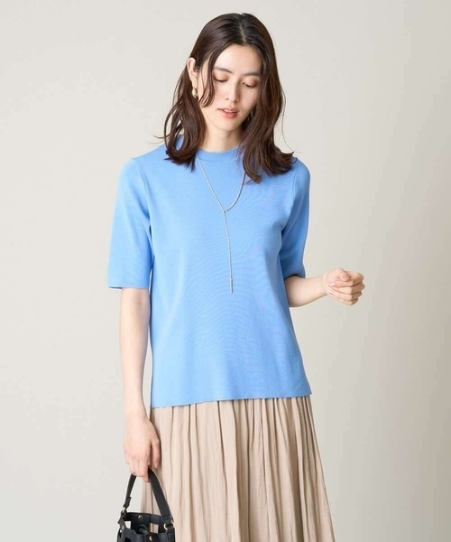 a.v.v(アーヴェヴェ)の「【洗える/UVカット】クルーネックニット(ニット/セーター・レディース・ホワイト/ライトグレー/アイボリー/ブラック/ライトイエロー/ブルー/ベージュ/オレンジ/グリーン/レッド/ブラウン・40/38/36/42/34)」の22枚目の写真