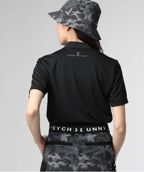 Psycho Bunny（サイコバニー）の「[GOLF][WOMEN]ワンポイントカモバニー ヘンリーネックTシャツ（Tシャツ/カットソー・レディース・ネイビー/ライトブルー/ブラック・1/2）」の22枚目の写真