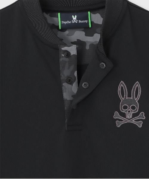 Psycho Bunny（サイコバニー）の「[GOLF][WOMEN]ワンポイントカモバニー ヘンリーネックTシャツ（Tシャツ/カットソー・レディース・ネイビー/ライトブルー/ブラック・1/2）」の15枚目の写真