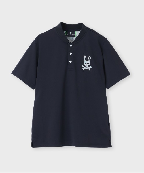 Psycho Bunny（サイコバニー）の「[GOLF][WOMEN]ワンポイントカモバニー ヘンリーネックTシャツ（Tシャツ/カットソー・レディース・ネイビー/ライトブルー/ブラック・1/2）」の14枚目の写真