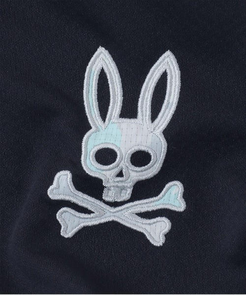 Psycho Bunny（サイコバニー）の「[GOLF][WOMEN]ワンポイントカモバニー ヘンリーネックTシャツ（Tシャツ/カットソー・レディース・ネイビー/ライトブルー/ブラック・1/2）」の7枚目の写真