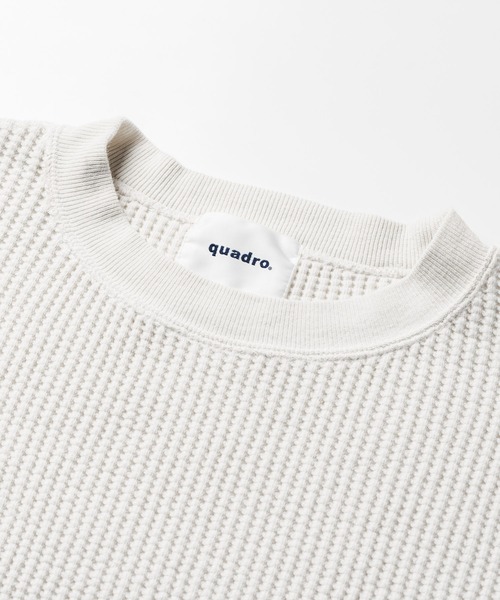 quadro(クオドロ)の「ビッグワッフル6分袖クルーネックプルオーバー(Tシャツ/カットソー・メンズ・キナリ/チャコール/グリーン・MEDIUM/LARGE)」の19枚目の写真