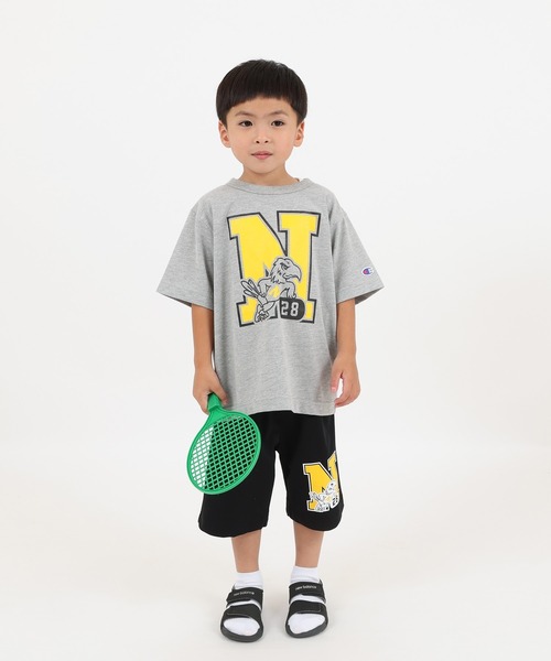 Champion(チャンピオン)の「Champion/チャンピオン T-SHIRT & SHORTS SET(ジャージ・キッズ・ホワイト/レッド/グレー系その他・110/120/130/140)」の1枚目の写真
