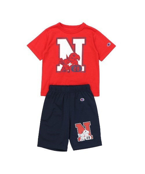 Champion(チャンピオン)の「Champion/チャンピオン T-SHIRT & SHORTS SET(ジャージ・キッズ・ホワイト/レッド/グレー系その他・110/120/130/140)」の3枚目の写真