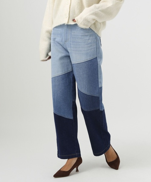 BAYFLOW(ベイフロー)の「パッチワークジーンズ(デニムパンツ・レディース・ブラック/インディゴブルー/ブルー・SMALL/MEDIUM)」の11枚目の写真