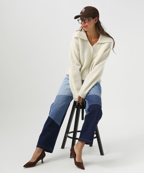 BAYFLOW(ベイフロー)の「パッチワークジーンズ(デニムパンツ・レディース・ブラック/インディゴブルー/ブルー・SMALL/MEDIUM)」の13枚目の写真