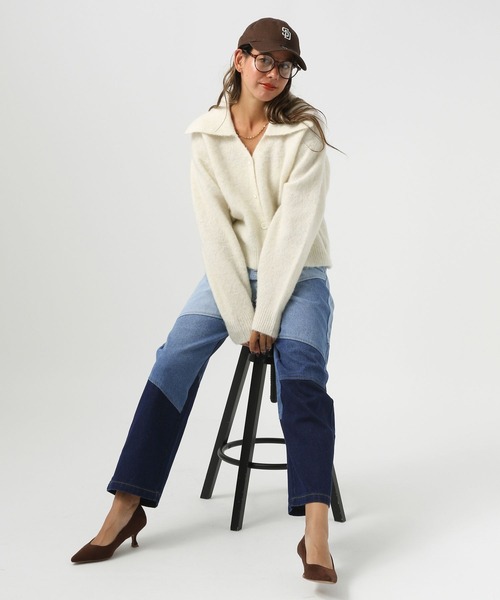 BAYFLOW(ベイフロー)の「パッチワークジーンズ(デニムパンツ・レディース・ブラック/インディゴブルー/ブルー・SMALL/MEDIUM)」の15枚目の写真