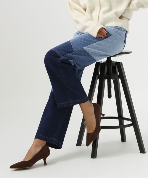BAYFLOW(ベイフロー)の「パッチワークジーンズ(デニムパンツ・レディース・ブラック/インディゴブルー/ブルー・SMALL/MEDIUM)」の16枚目の写真