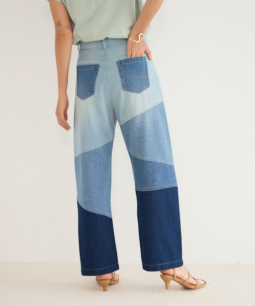 BAYFLOW(ベイフロー)の「パッチワークジーンズ(デニムパンツ・レディース・ブラック/インディゴブルー/ブルー・SMALL/MEDIUM)」の22枚目の写真