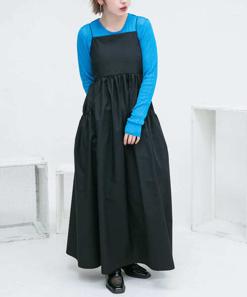 【セール】ギャザーポケットキャミワンピース（ワンピース）｜KBF（ケイビーエフ）