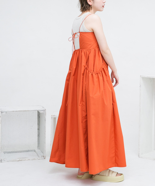 【セール】ギャザーポケットキャミワンピース（ワンピース）｜KBF（ケイビーエフ）