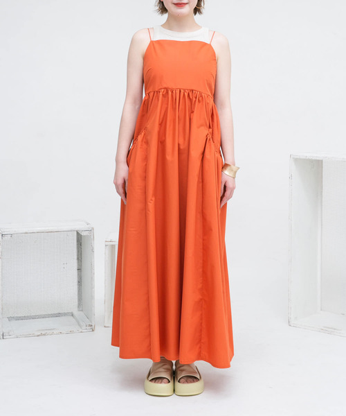 【セール】ギャザーポケットキャミワンピース（ワンピース）｜KBF（ケイビーエフ）